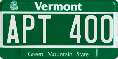 VT license plate APT400