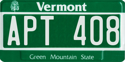 VT license plate APT408