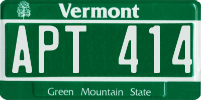 VT license plate APT414