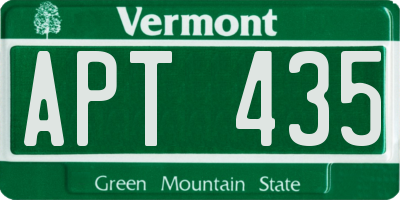 VT license plate APT435