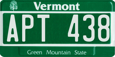 VT license plate APT438