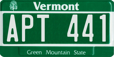 VT license plate APT441