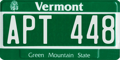 VT license plate APT448