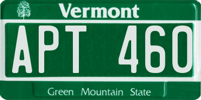 VT license plate APT460