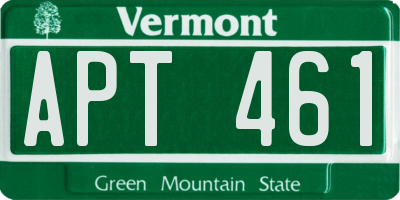 VT license plate APT461