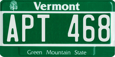 VT license plate APT468
