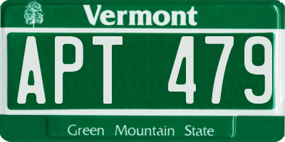 VT license plate APT479