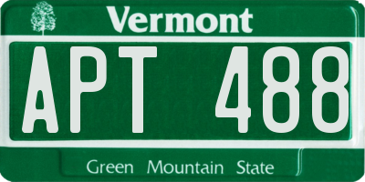 VT license plate APT488