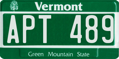VT license plate APT489