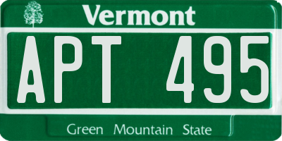 VT license plate APT495