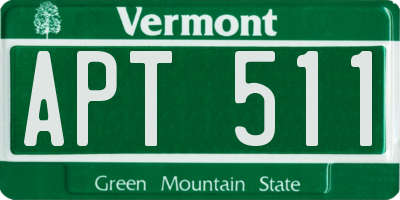 VT license plate APT511
