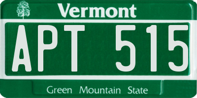 VT license plate APT515