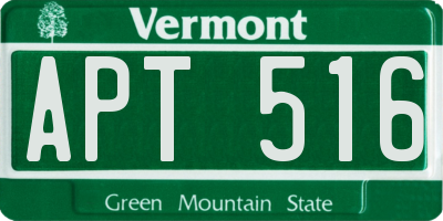 VT license plate APT516
