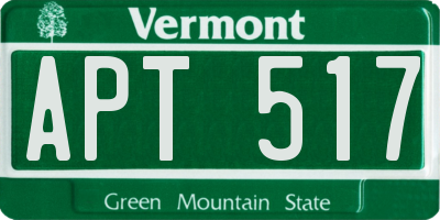 VT license plate APT517