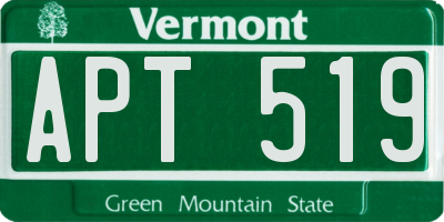 VT license plate APT519