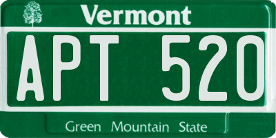 VT license plate APT520