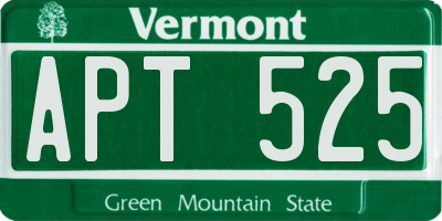 VT license plate APT525