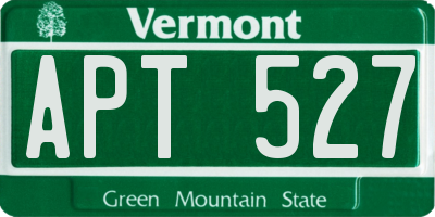VT license plate APT527
