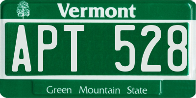 VT license plate APT528