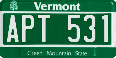 VT license plate APT531