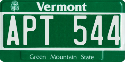 VT license plate APT544