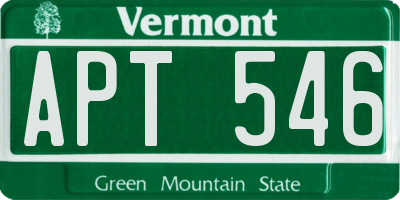 VT license plate APT546