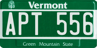 VT license plate APT556