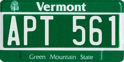 VT license plate APT561