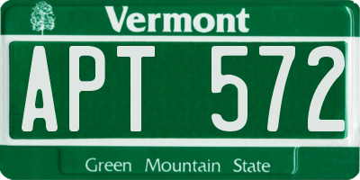 VT license plate APT572