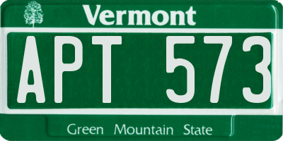 VT license plate APT573