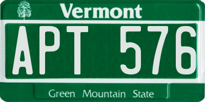 VT license plate APT576
