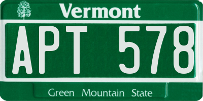 VT license plate APT578