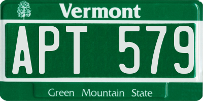 VT license plate APT579