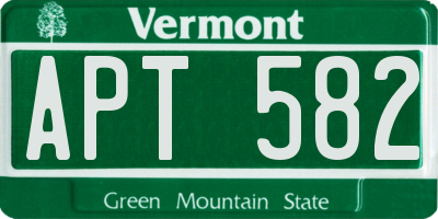VT license plate APT582