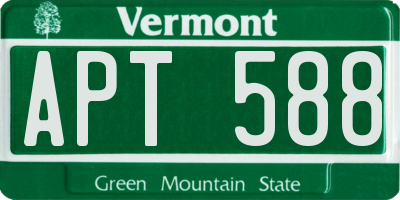 VT license plate APT588