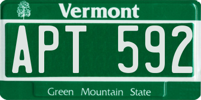VT license plate APT592