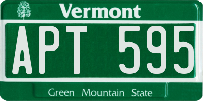 VT license plate APT595