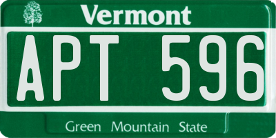 VT license plate APT596