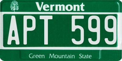 VT license plate APT599