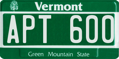 VT license plate APT600