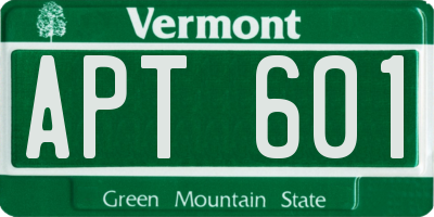 VT license plate APT601