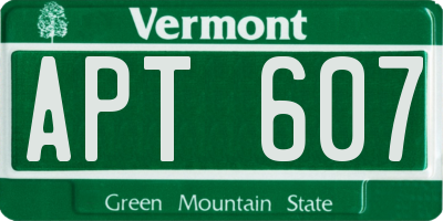 VT license plate APT607