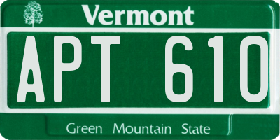 VT license plate APT610