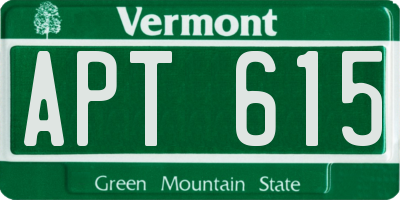 VT license plate APT615