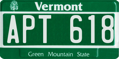 VT license plate APT618