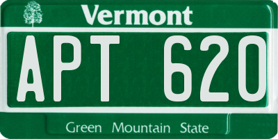 VT license plate APT620