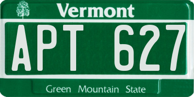 VT license plate APT627