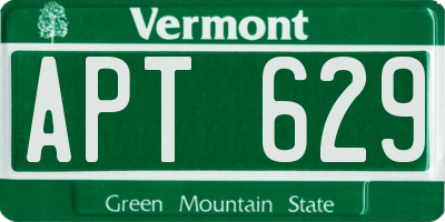 VT license plate APT629
