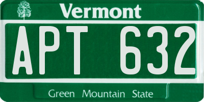 VT license plate APT632