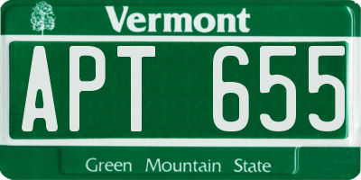 VT license plate APT655